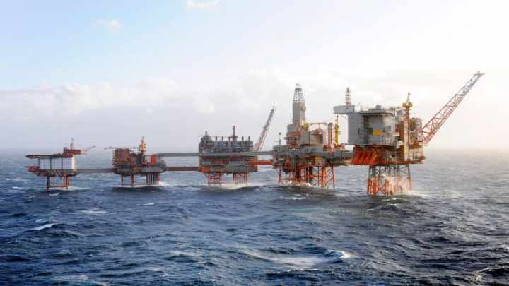 oil rigs in North Sea