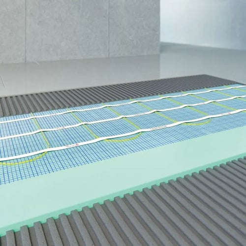 ThermoSphere Mesh electric underfloor heating mat floor build up