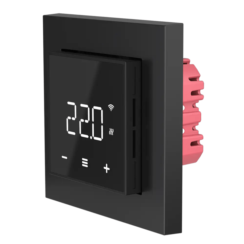 T-MO thermostat - Black angled view