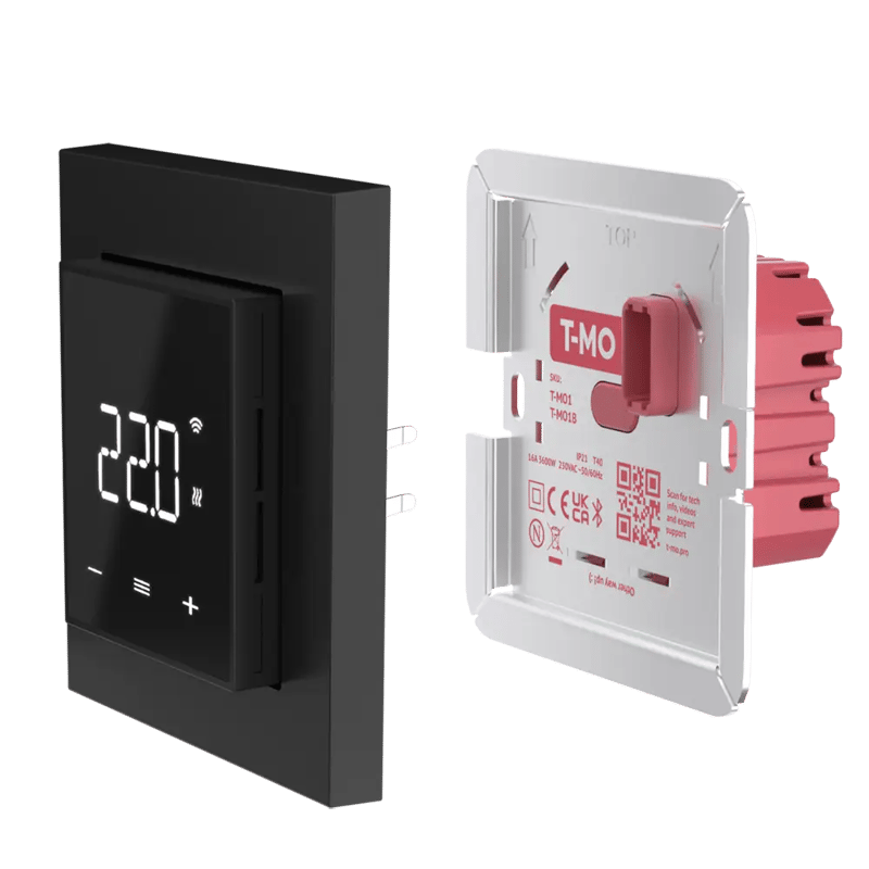 T-MO thermostat - Black exapanded view