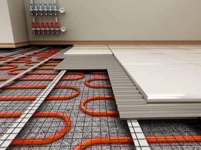 Wet underfloor heating floor layers