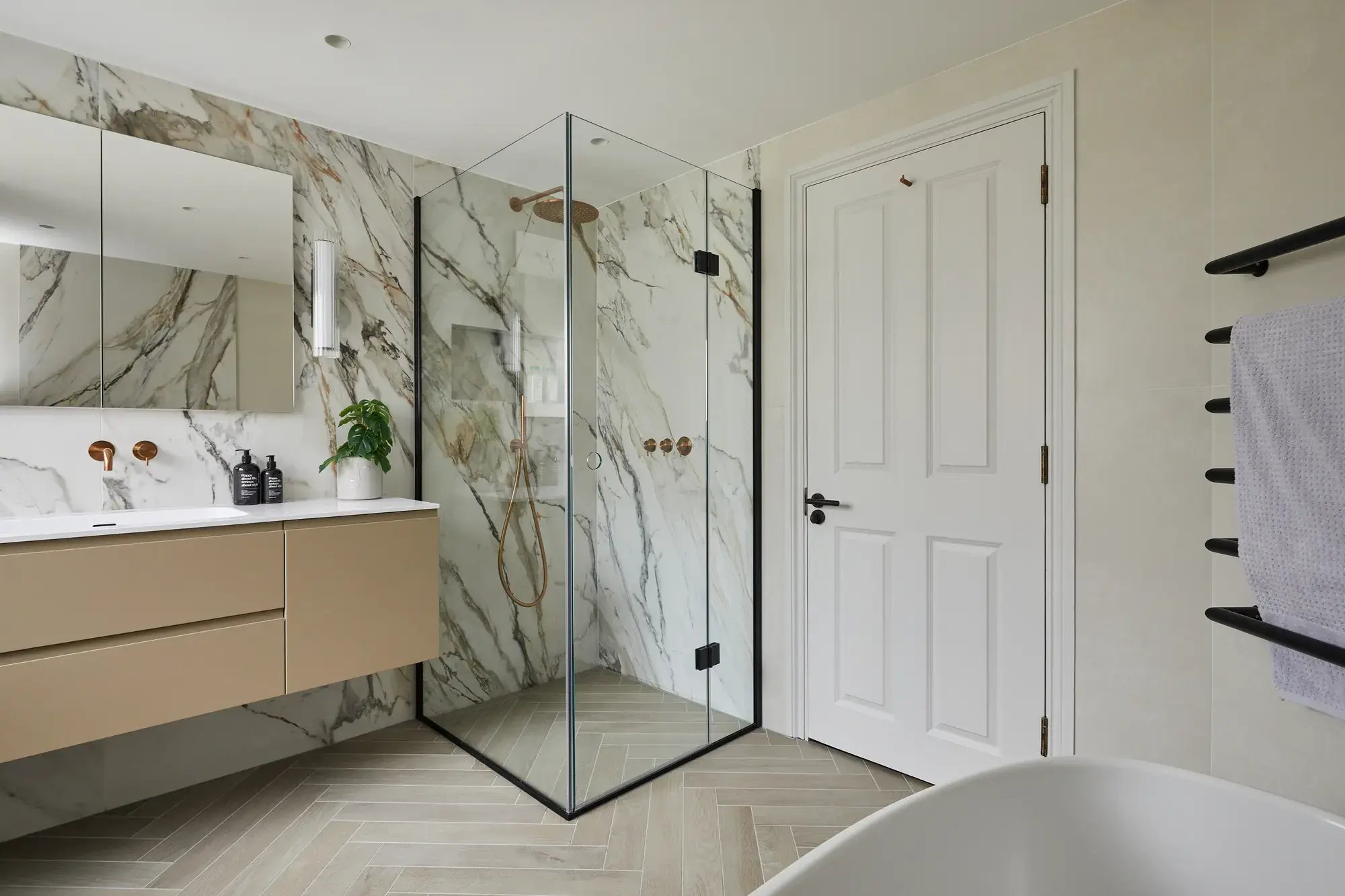 kallums-west-london-bathroom-glass-corner-shower-vanity-door-towel-bars