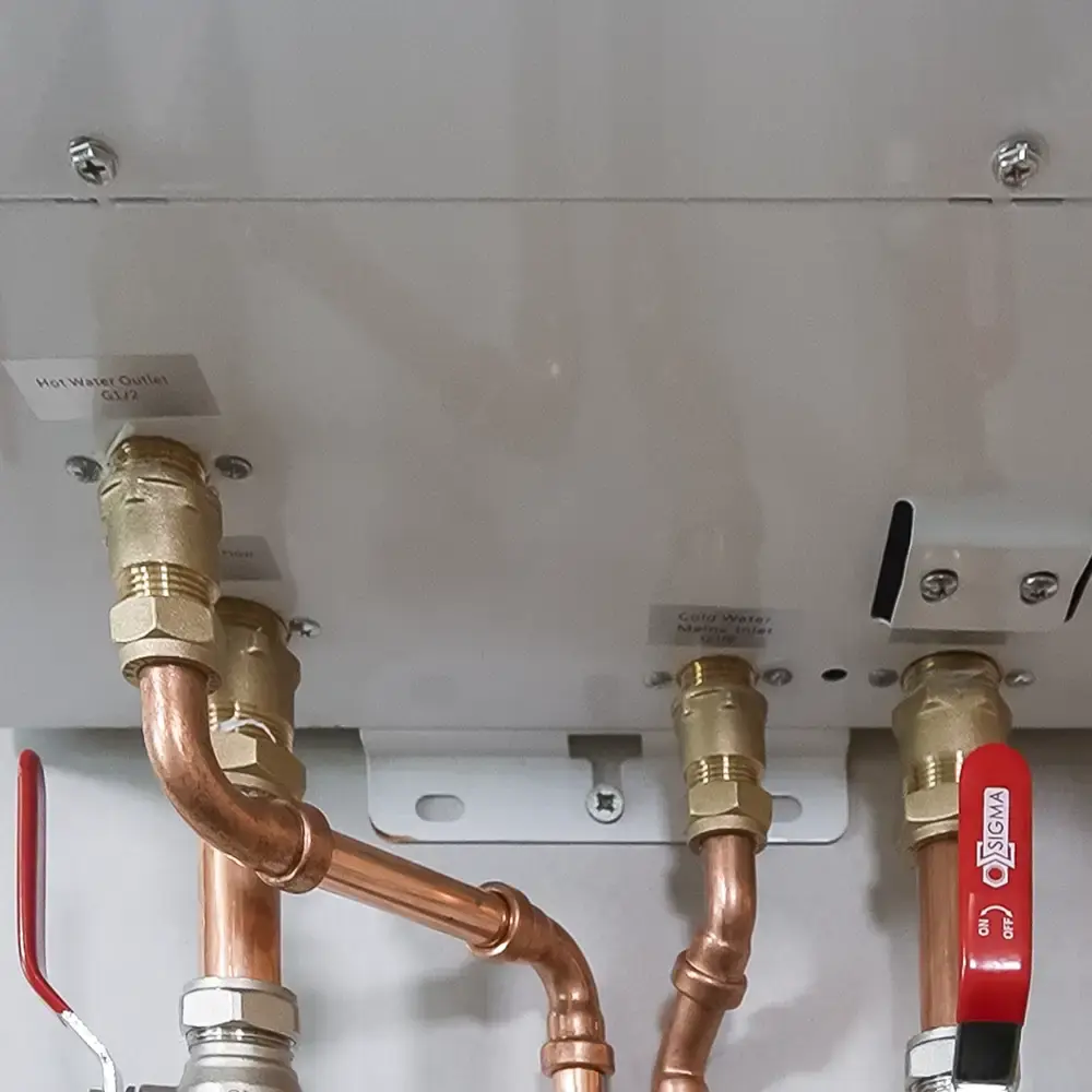 ThermoSphere Electric Combi Boiler Install_water inlet and outlets