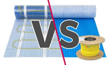 Electric underfloor heating: Traditional pre-spaced mesh mat vs heating & decoupling system
