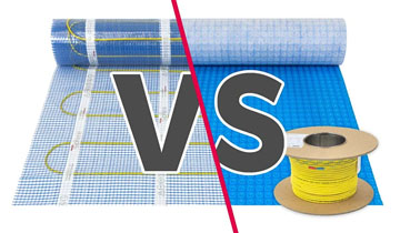 Electric underfloor heating: Mesh mat vs heating & decoupling system